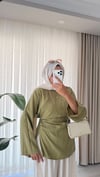 Bella Bel Detaylı Bluz Yeşil