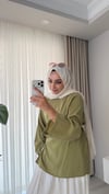 Bella Bel Detaylı Bluz Yeşil