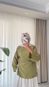 Bella Bel Detaylı Bluz Yeşil