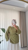 Bella Bel Detaylı Bluz Yeşil