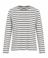 Çizgili Beyaz Sweatshirt 