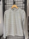 Çizgili Beyaz Sweatshirt 