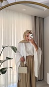 Fularlı Bluz Beyaz 