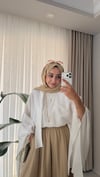 Fularlı Bluz Beyaz 