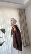 Fularlı Bluz Kahverengi 