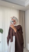 Fularlı Bluz Kahverengi 