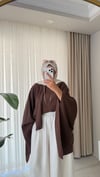Fularlı Bluz Kahverengi 