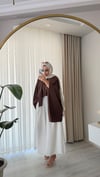 Fularlı Bluz Kahverengi 
