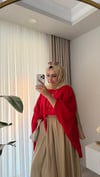 Fularlı Bluz Kırmızı