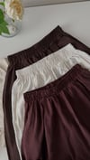 Keten Karışımlı Pantolon Ekru