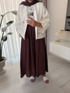 Keten Karışımlı Pantolon Mürdüm