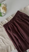 Keten Karışımlı Pantolon Mürdüm