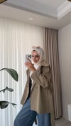 Lia Dik Premium Trençkot Haki