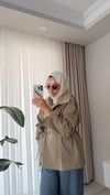 Lia Dik Premium Trençkot Haki