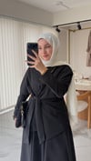 Mia Bağlamalı Etekli Takım Siyah 