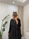 Ruffle Etekli Takım Siyah