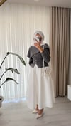 Şal Detaylı Hırka Siyah