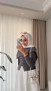 Şal Detaylı Hırka Siyah