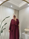 Sashe Etekli Takım Bordo