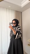 Siyah Çizgili Body 