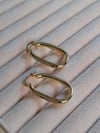 Oval Kesim Gold Küpe