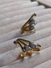 Zirkkon Taşlı Gold Küpe