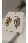 Zirkon Taşlı Gold Küpe