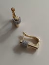Zirkon Taşlı Gold Küpe