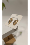 Zirkon Taşlı Gold Küpe