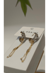 Zirkon Taşlı Gold Küpe