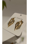 Zirkon Taşlı Gold Küpe
