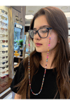 Fimo ve Kum Boncuklu Çok Renkli Optik Güneş Gözlüğü Gözlük İpi 65cm