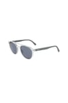 L 881S 057 52 Unisex Yuvarlak Şeffaf Gri Kemik Güneş Gözlüğü