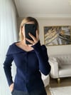 Madonna Yaka Düğmeli Triko
