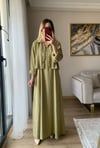 Olive  Gömlekli Elbise Takım