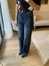Yüksek Bel Kemerli Straight Jean