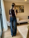 Yüksek Bel Kemerli Straight Jean