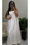 KETEN BEYAZ ELBİSE