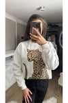 leopar desenli sweat