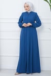 Parçalı Battal Beden Mevlana Ferace İndigo HM02362