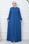 Parçalı Battal Beden Mevlana Ferace İndigo HM02362