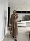 LİHEL KETEN ELBİSE / KAHVE