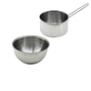 2 Parça Sütlük ve Sosluk Seti - 14 cm ve 17 cm - Paslanmaz Çelik