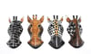 Ahşap Duvara Asmalı 20 Cm Zebra Maske