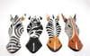 Ahşap Duvara Asmalı 30 cm Zebra Maske