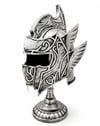 Fantastik Tasarımlı Miğfer Biblosu - Metal - 53x20 cm Dekoratif Obje