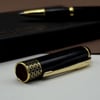 Gold İşlemeli Siyah Metal Roller Kalem