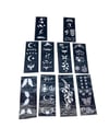 Karışık Desenli Tüp Kına Şablonu - 10'lu Paket - 8x20 cm