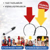 Kişiselleştirilebilir Ok İşaretli Mesaj Tacı (2’li Set Sarı-Kırmızı)