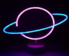 Neon Işıklı Satürn Lamba